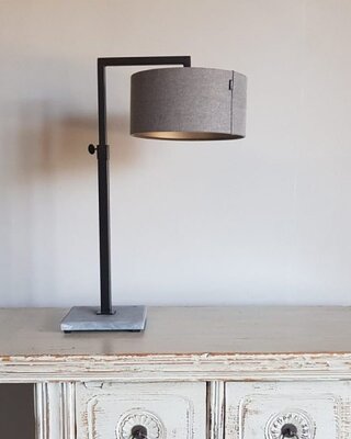 Luksa Home Collection Tafellamp Nienke | Hardstenen Voet | Mat Zwart