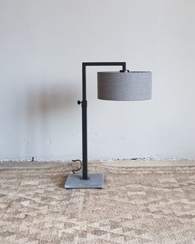 Luksa Home Collection Tafellamp Nienke | Hardstenen Voet | Mat Zwart