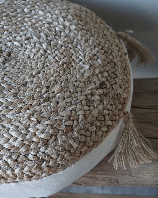 Rene Houtman Rond Vloerkussen | Jute | Ø36 cm