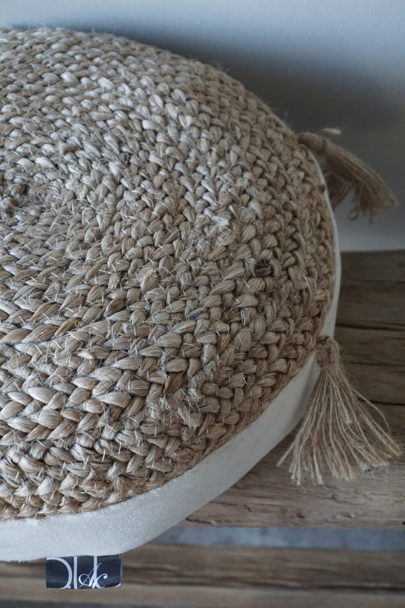 Rene Houtman Rond Vloerkussen | Jute | Ø36 cm