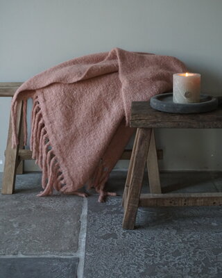 Rene Houtman Wollen Plaid | Rosewood | H170 x B130 cm