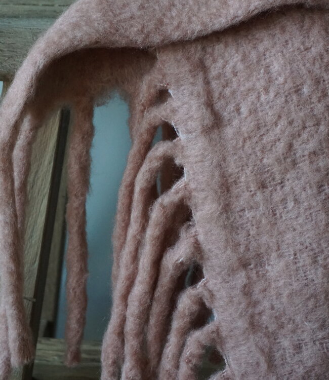 Rene Houtman Wollen Plaid | Rosewood | H170 x B130 cm