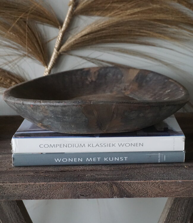 Rene Houtman Chapati Schaal Oud Hout | H8 x Diameter  36 Cm