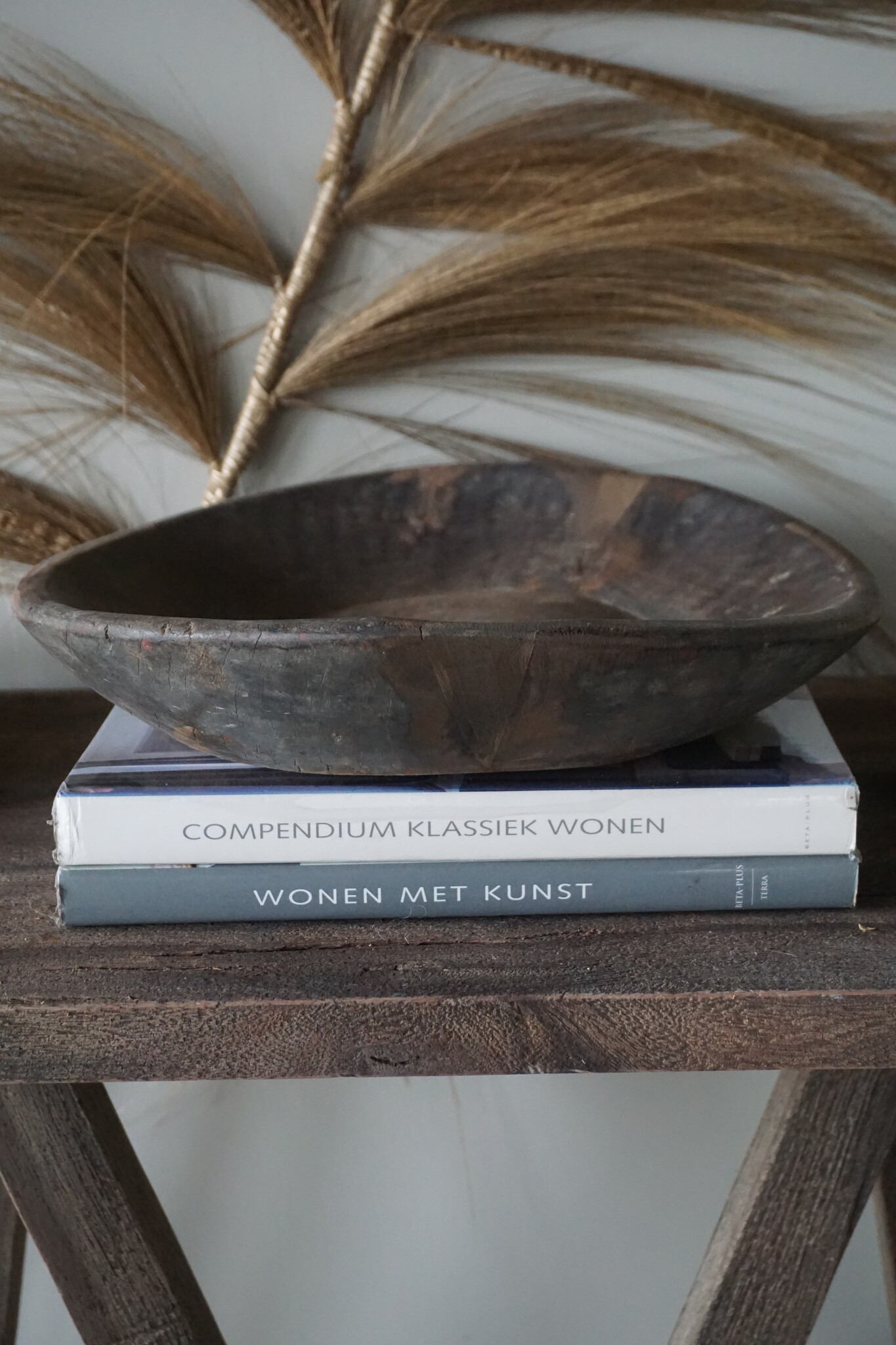 Rene Houtman Chapati Schaal Oud Hout | H8 x Diameter 36 Cm