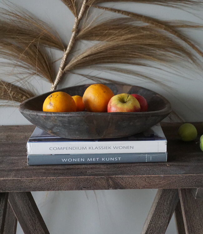 Rene Houtman Chapati Schaal Oud Hout | H8 x Diameter  36 Cm