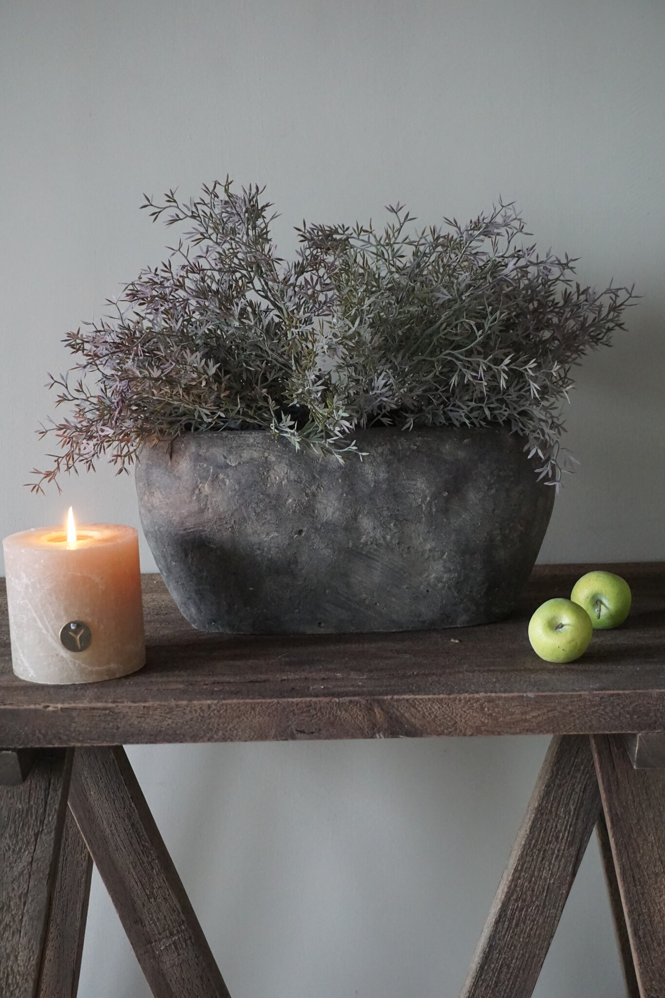 Rene Houtman Bloempot Ovaal Medium Bruin | H17 x B34 x  D17 Cm
