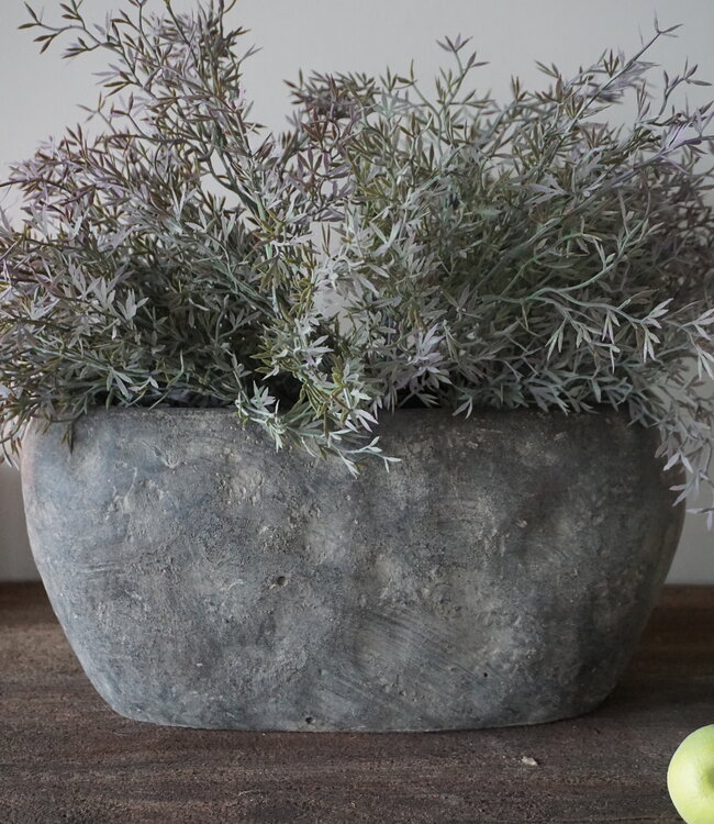 Rene Houtman Bloempot Ovaal Medium Bruin | H17 x B34 x  D17 Cm