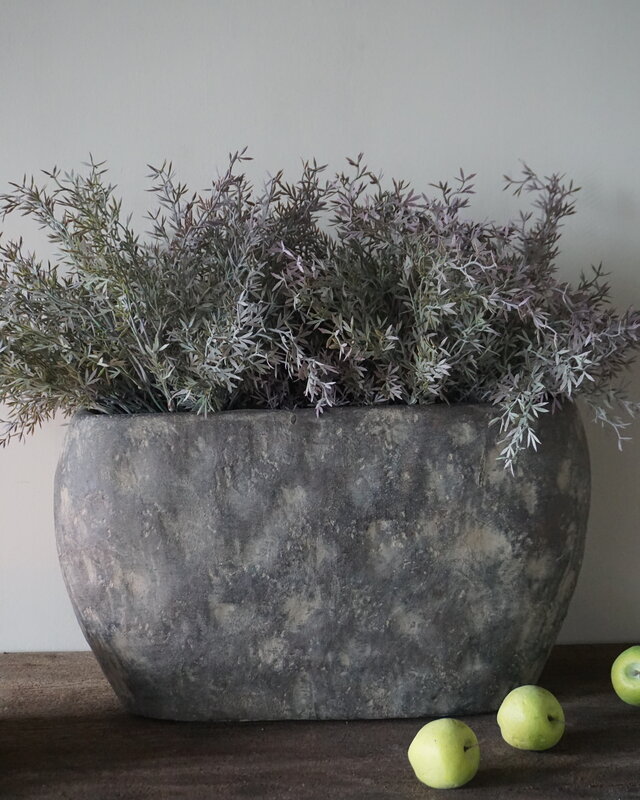 Rene Houtman Bloempot Ovaal Large Bruin | H25 x B44 x D18 Cm