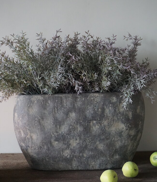 Rene Houtman Bloempot Ovaal Large Bruin | H25 x B44 x  D18 Cm