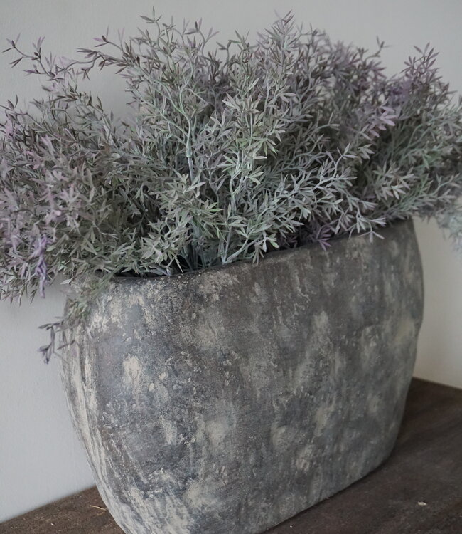 Rene Houtman Bloempot Ovaal Large Bruin | H25 x B44 x  D18 Cm