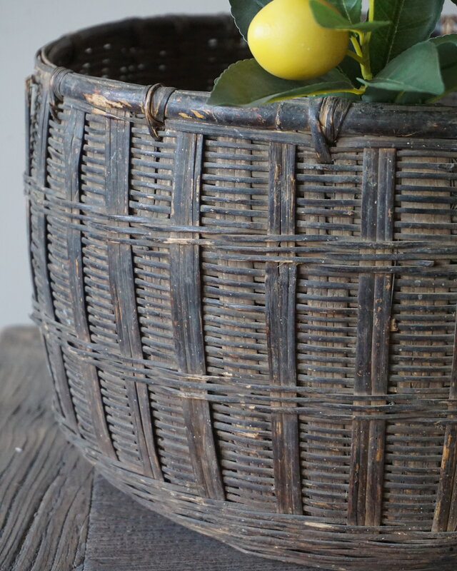 Aura Peeperkorn Gewoven Bamboo Mand | D40,5 x H24 cm