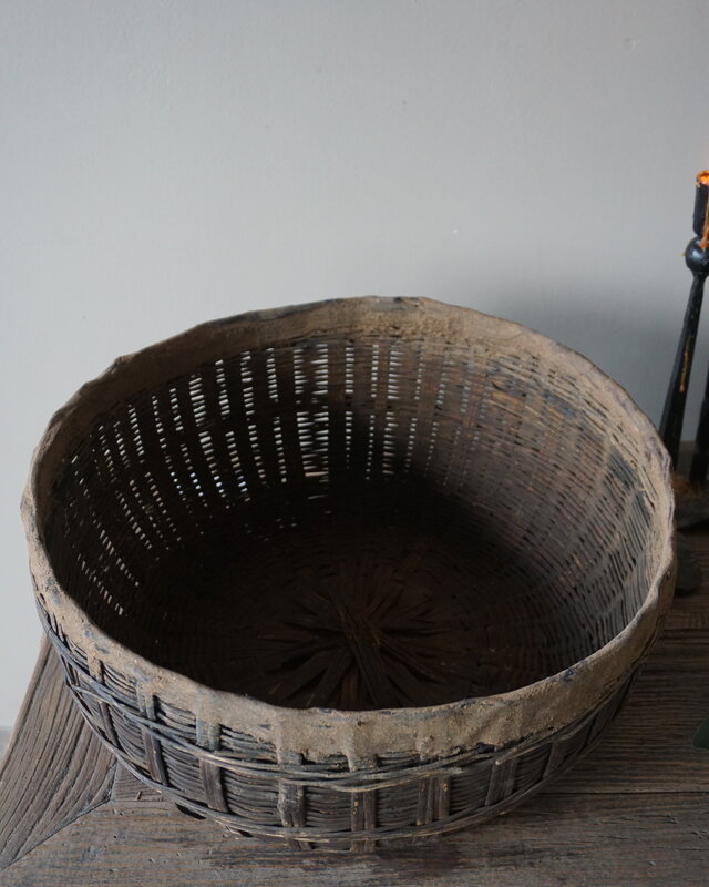 Aura Peeperkorn Gewoven Bamboo Mand | D45 x H21 cm