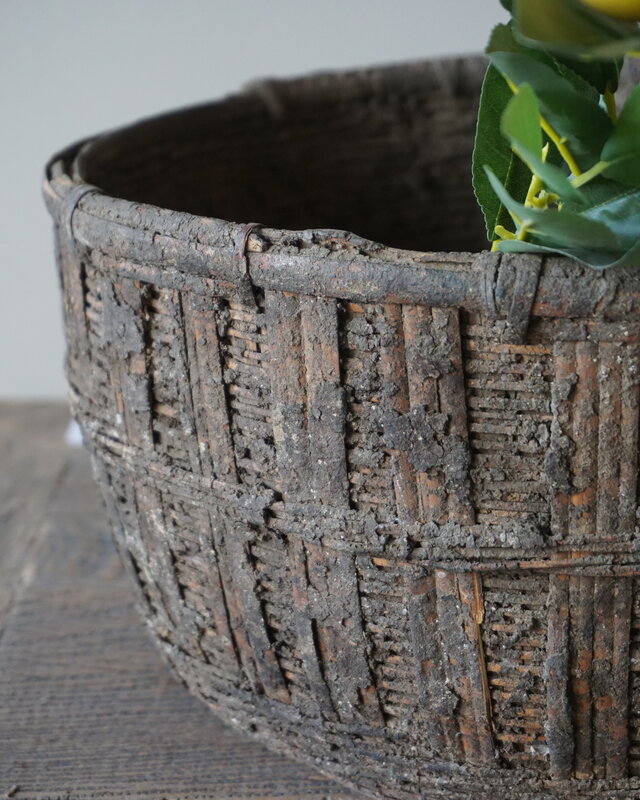 Aura Peeperkorn Gewoven Bamboo Mand | D35,5 x H18 cm