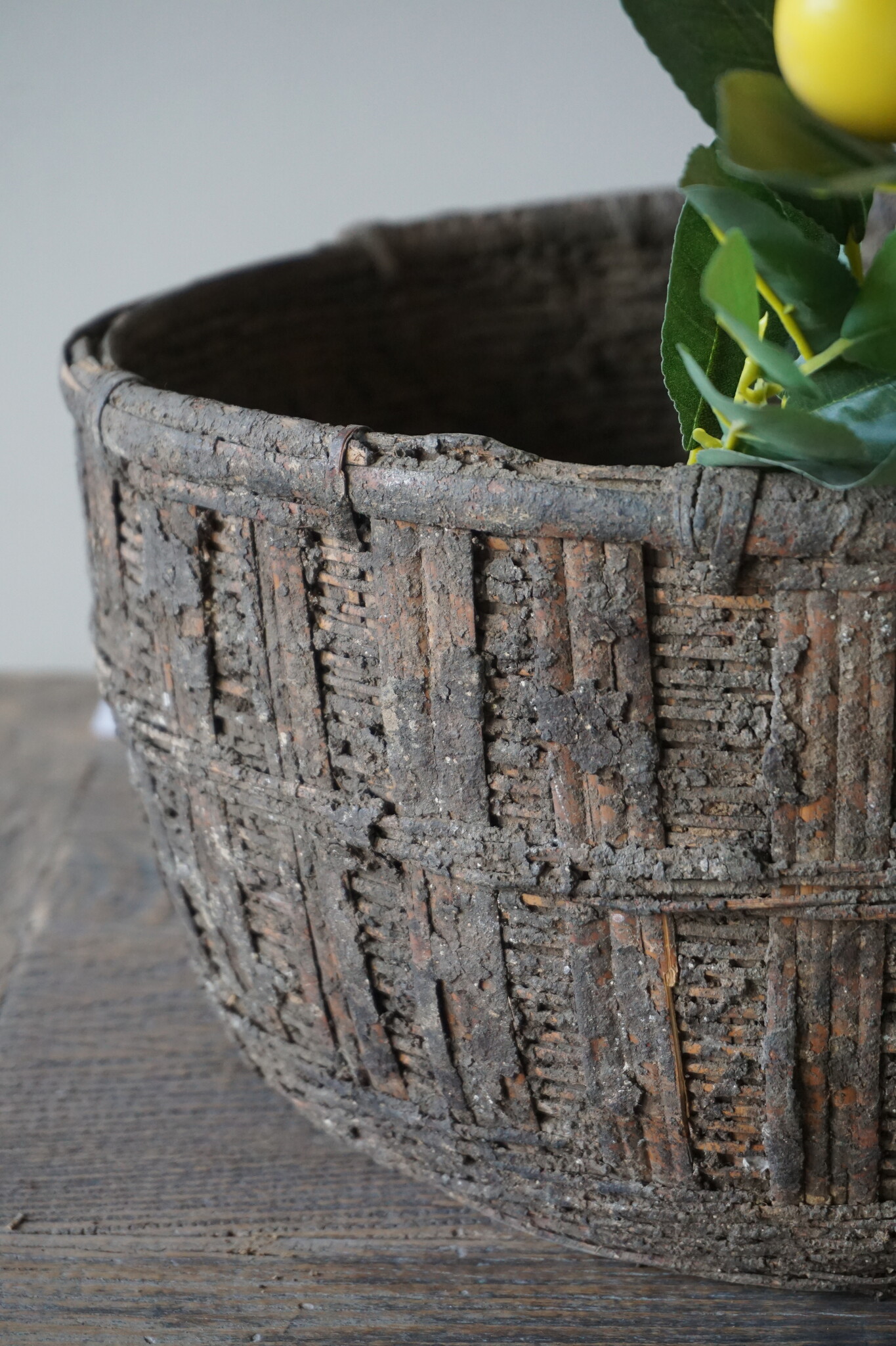 Aura Peeperkorn Gewoven Bamboo Mand | D35,5 x H18 cm
