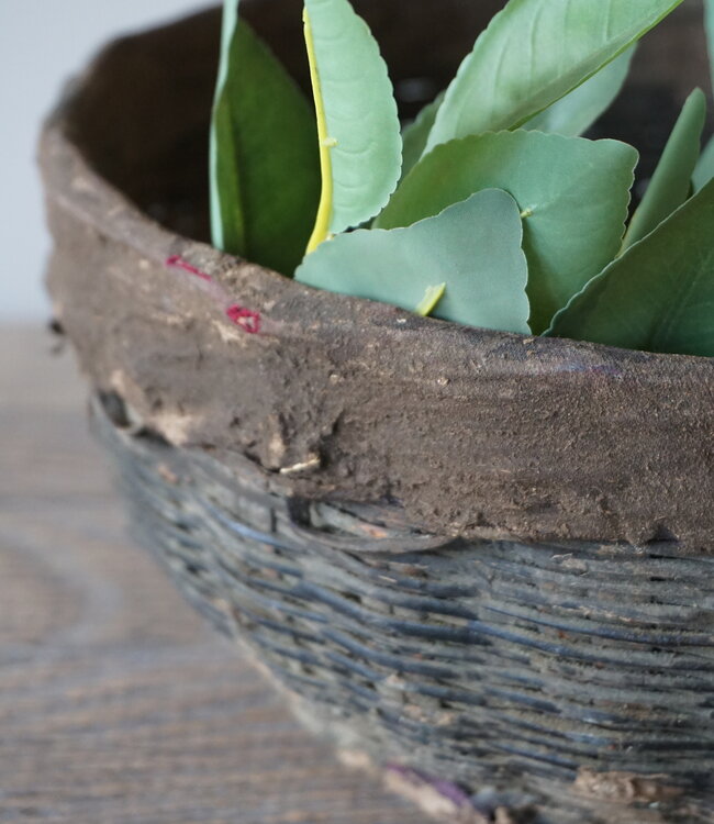 Aura Peeperkorn Gewoven Bamboo Mand | D30 x H13 cm