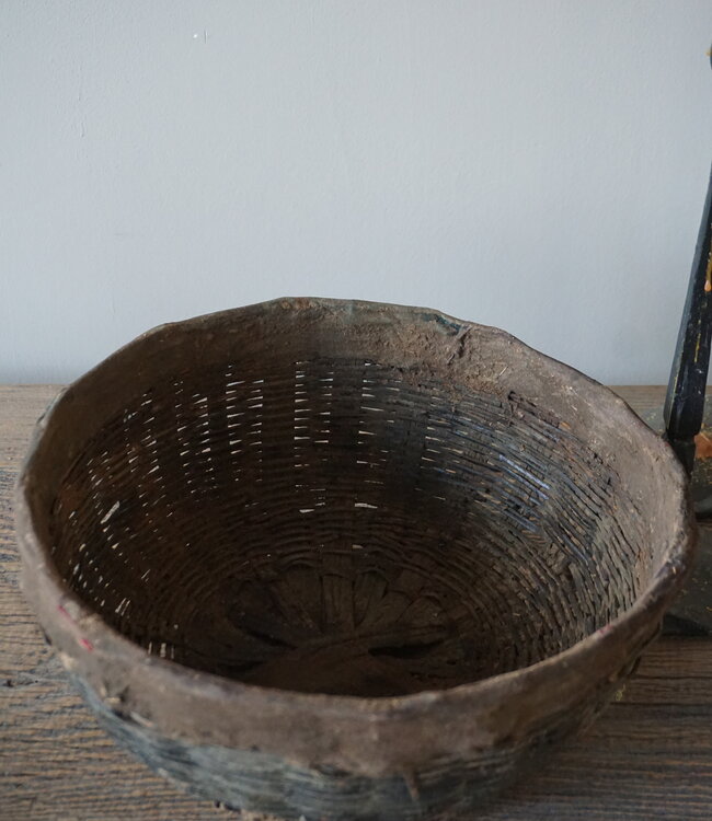 Aura Peeperkorn Gewoven Bamboo Mand | D30 x H13 cm