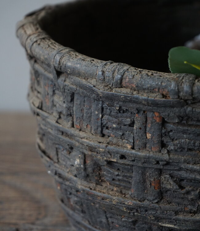 Aura Peeperkorn Gewoven Bamboo Mand | D26 x H24 cm