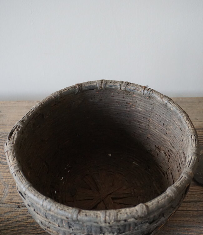 Aura Peeperkorn Gewoven Bamboo Mand | D26 x H24 cm