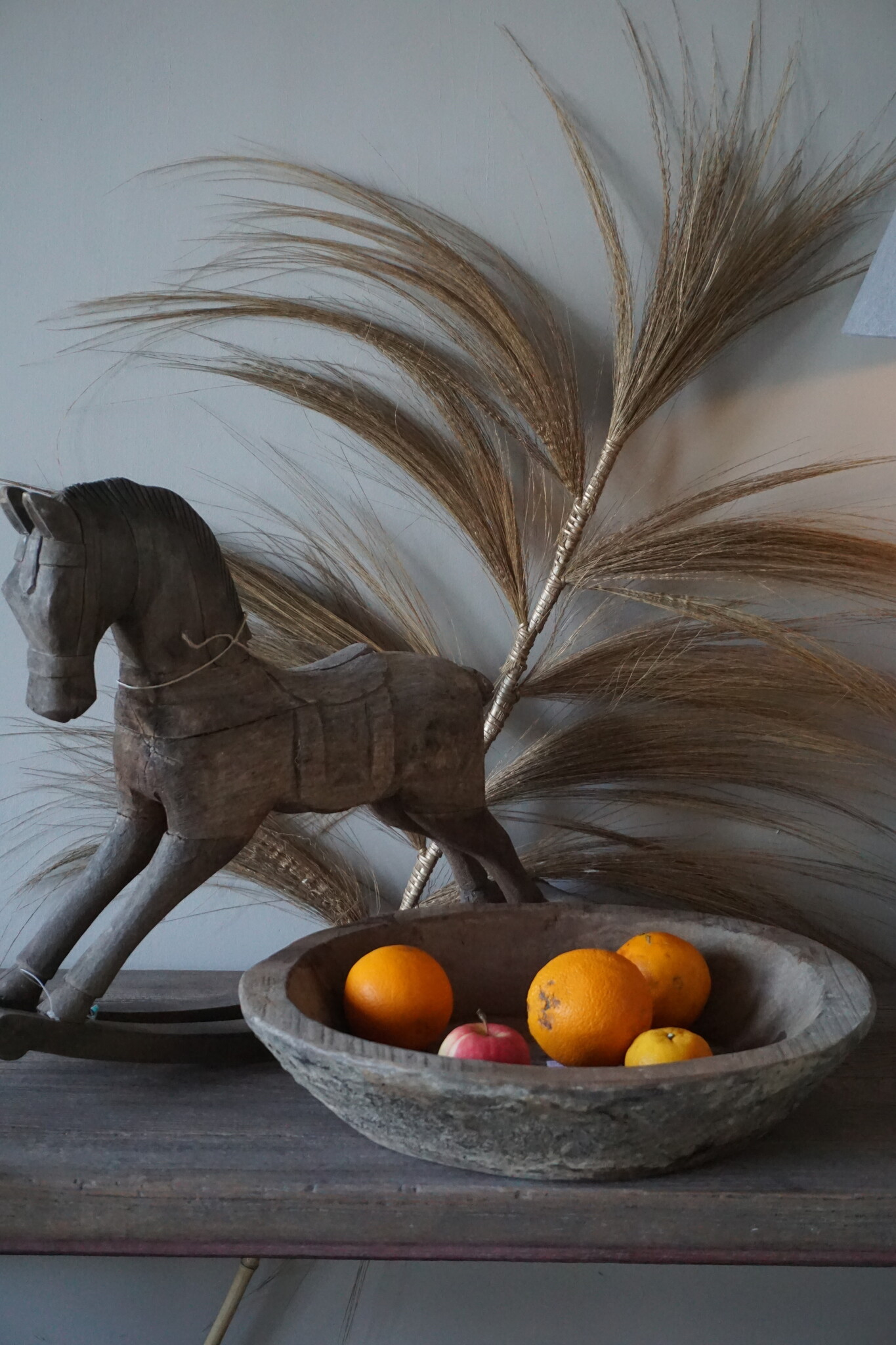Aura Peeperkorn Oud Houten Schaal Rustiek | D42 x H 9 cm