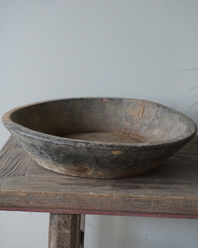Aura Peeperkorn Oud Houten Schaal Rustiek | D45 x H 10 cm
