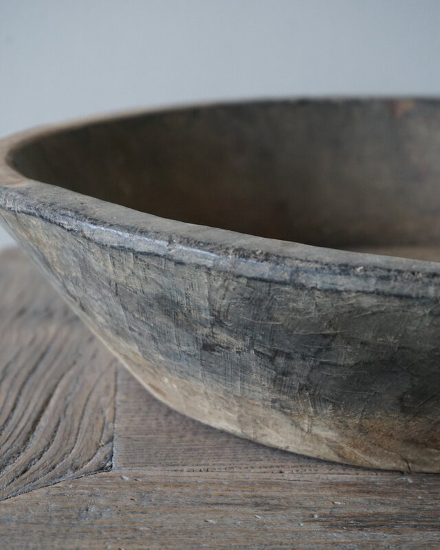 Aura Peeperkorn Oud Houten Schaal Rustiek | D45 x H 10 cm