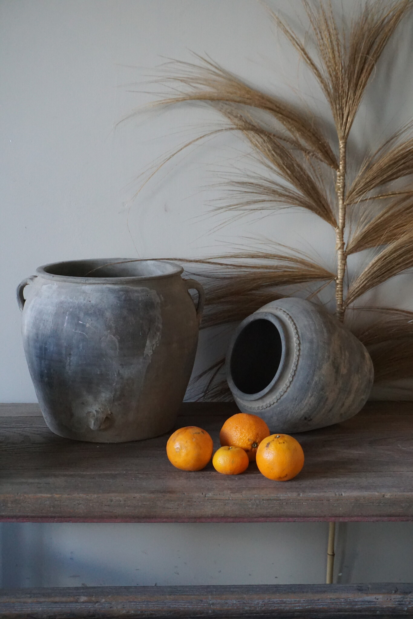 Aura Peeperkorn Rustieke Terracotta Pot Grijs | D32 x H30 cm