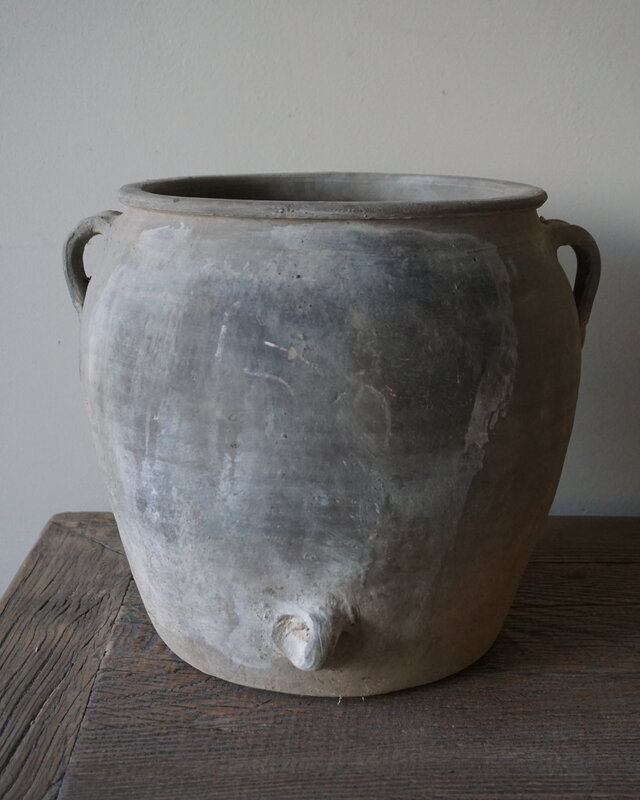 Aura Peeperkorn Rustieke Terracotta Pot Grijs | D32 x H30 cm