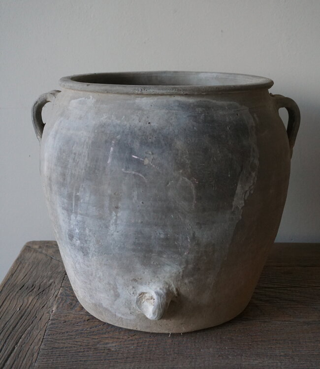 Aura Peeperkorn Rustieke Terracotta Pot Grijs | D32 x H30 cm