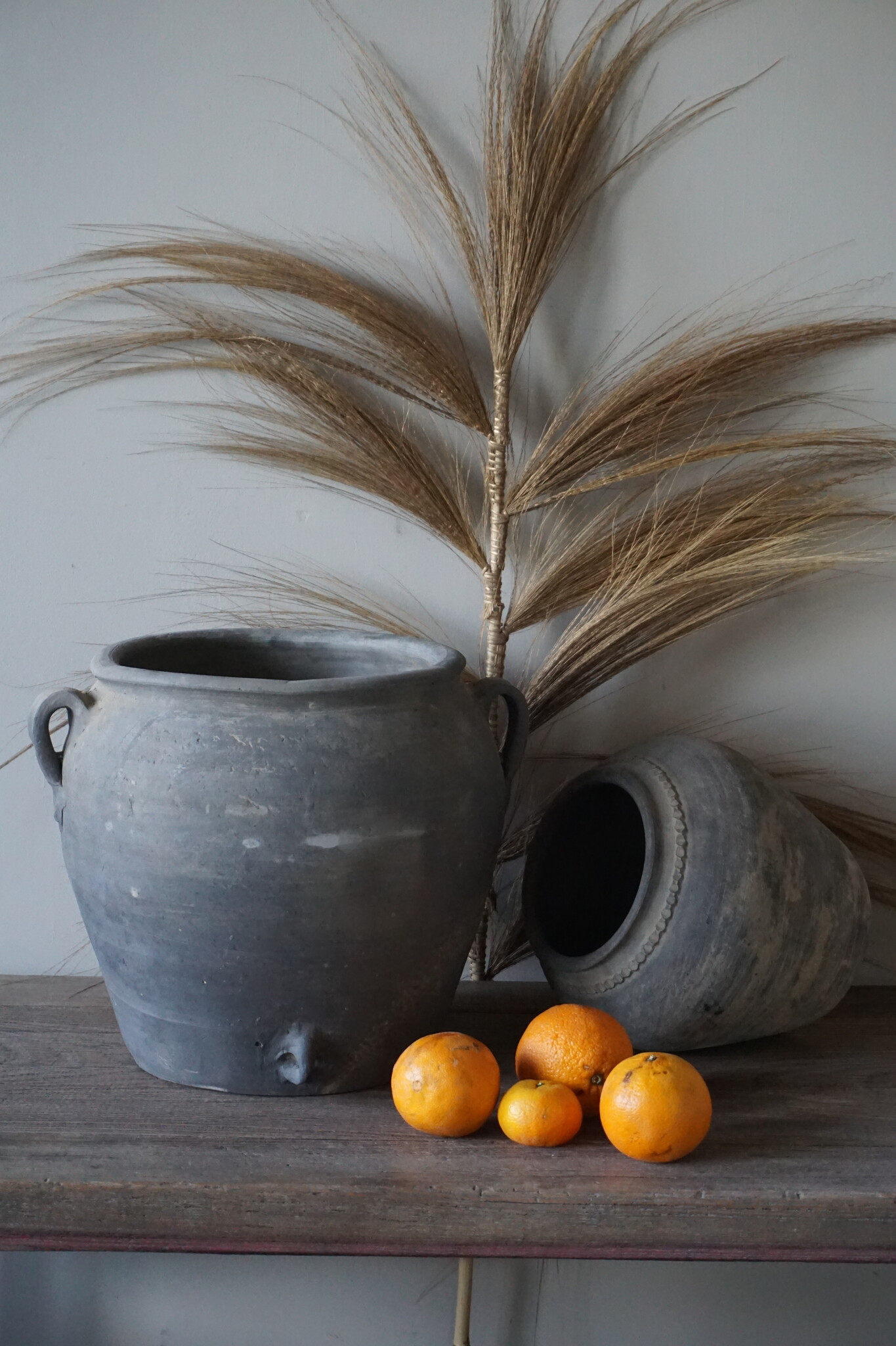 Aura Peeperkorn Rustieke Terracotta Pot Grijs | D30 x H32 cm