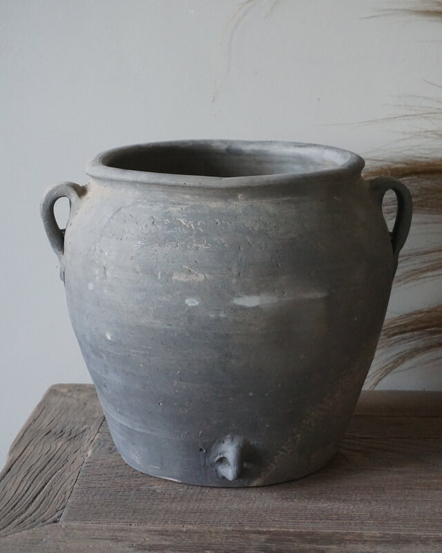Aura Peeperkorn Rustieke Terracotta Pot Grijs | D30 x H32 cm