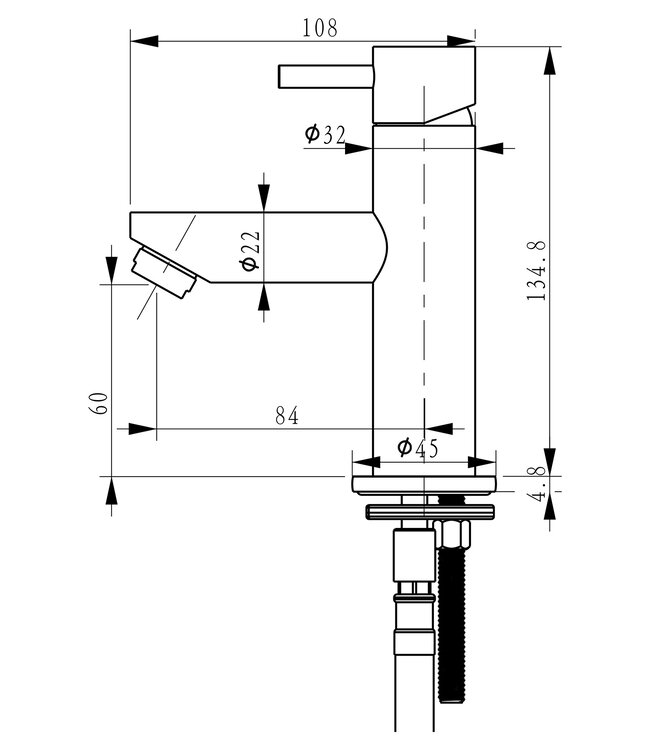Differnz Fonteinkraan Mengkraan | Recht | Rood Koper