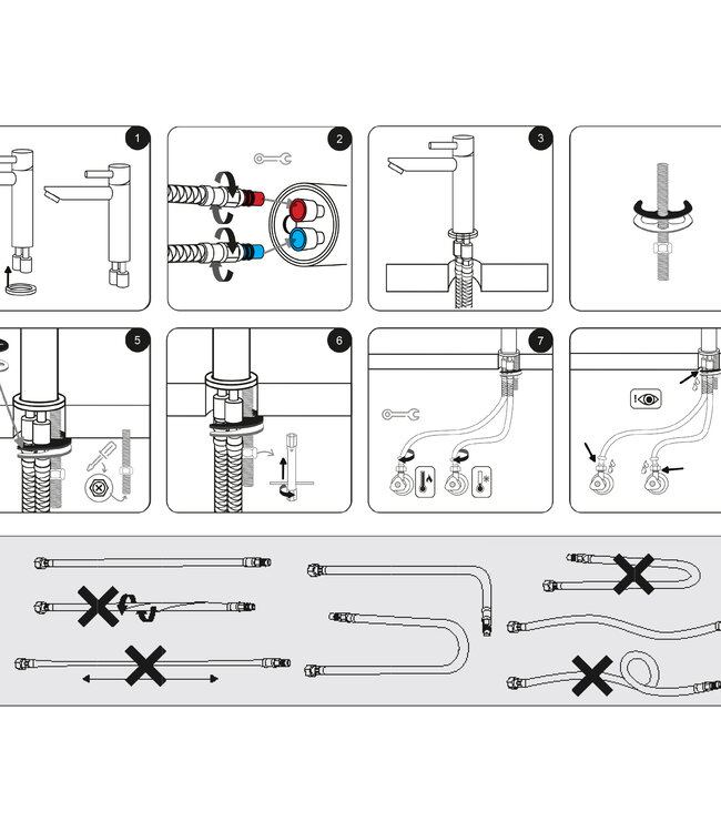 Differnz Fonteinkraan Mengkraan | Recht | Rood Koper