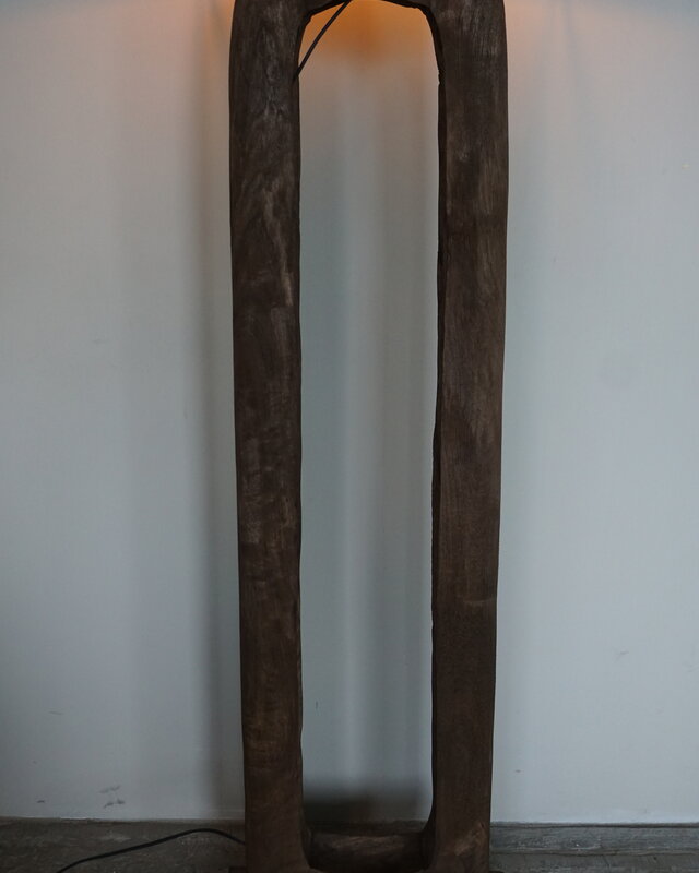 Light&Living Vloerlamp Kelafo Hout Bruin | H125 x B38 x D12