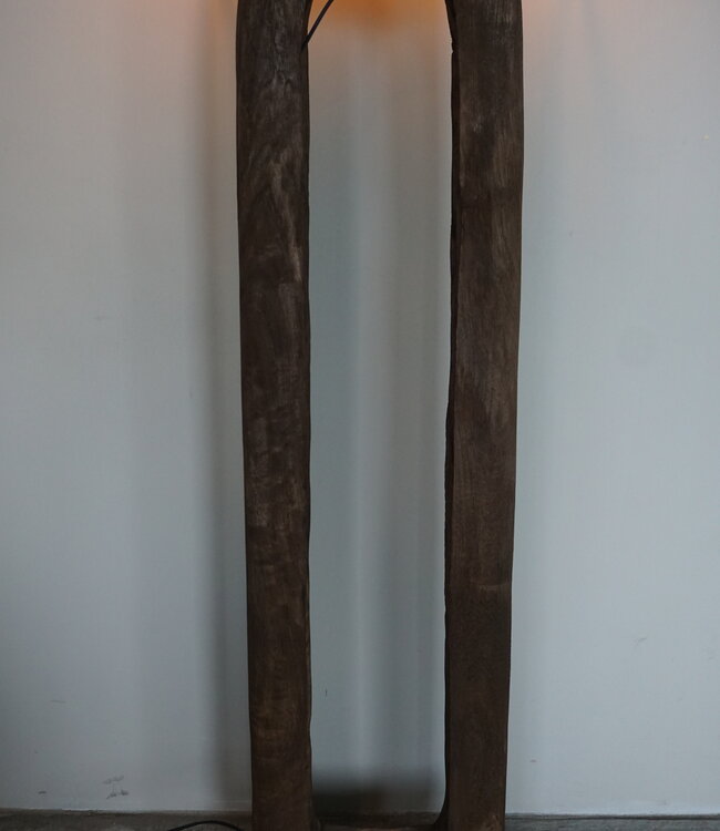 Light&Living Vloerlamp Kelafo Hout Bruin | H125 x B38 x  D12