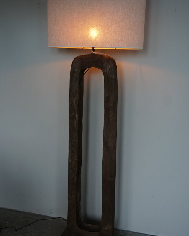 Light&Living Vloerlamp Kelafo Hout Bruin | H125 x B38 x D12