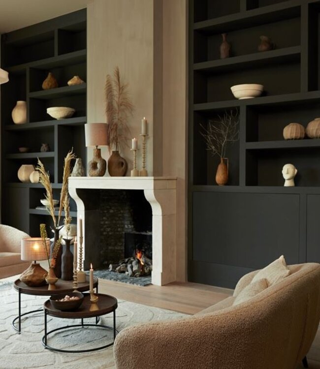 Light&Living Vloerlamp Kelafo Hout Bruin | H125 x B38 x  D12