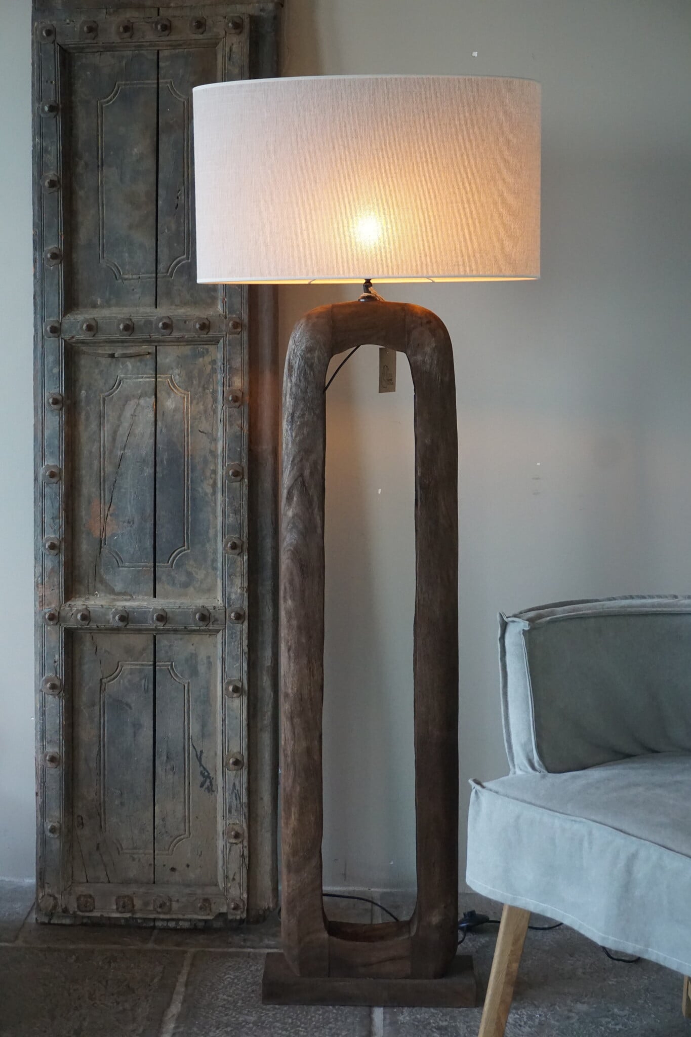 Light&Living Lampenkap Ovaal Recht Smal Parel Wit Breska| Verschillende Maten