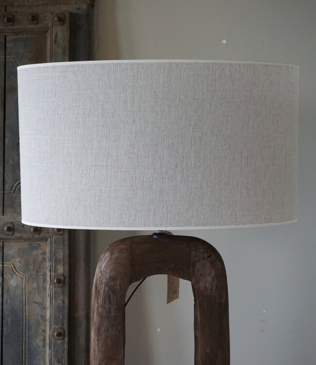 Light&Living Lampenkap Ovaal Recht Smal Parel Wit Breska| Verschillende Maten