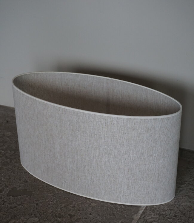 Light&Living Lampenkap Ovaal Recht Smal Parel Wit Breska| Verschillende Maten