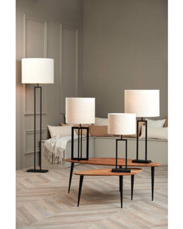 Light&Living Lampenkap Ovaal Recht Smal Parel Wit Breska| Verschillende Maten