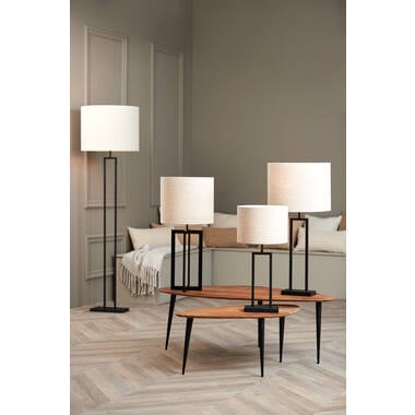 Light&Living Lampenkap Ovaal Recht Smal Parel Wit Breska| Verschillende Maten