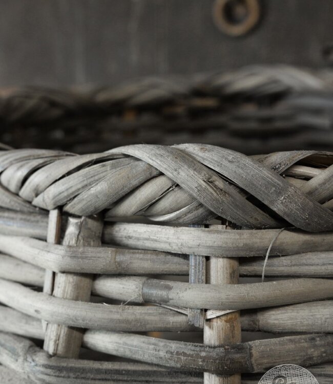 Be-Uniq Set Van 2 Manden Zala | Rattan Grey H40 & H32 Cm