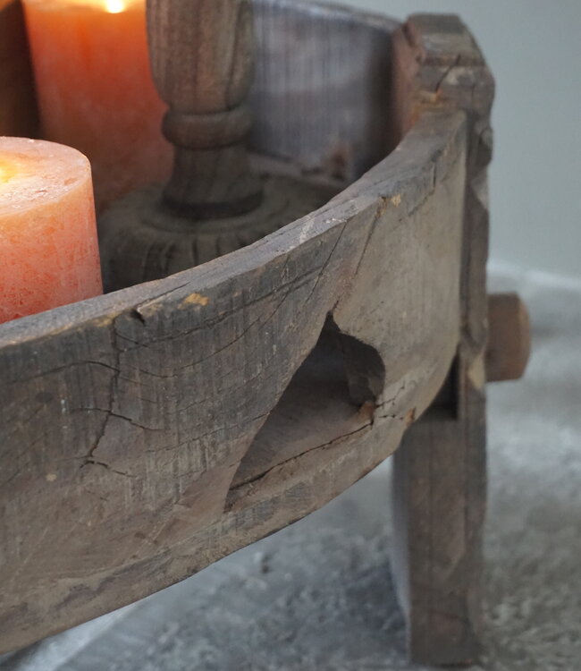 Rene Houtman Chakki Tafeltje Oud Hout Bruin | D65 x H26 cm