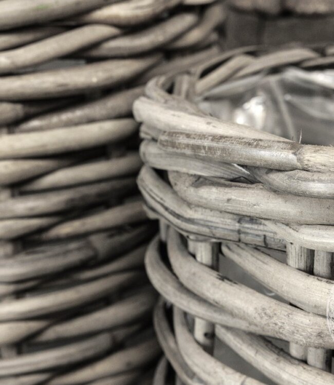 Be-Uniq Set Van 3 manden Sera H40, H35, H30 | Rattan Grey