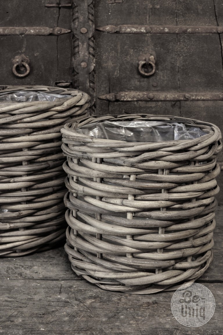 Be-Uniq Set Van 3 manden Sera H40, H35, H30 | Rattan Grey