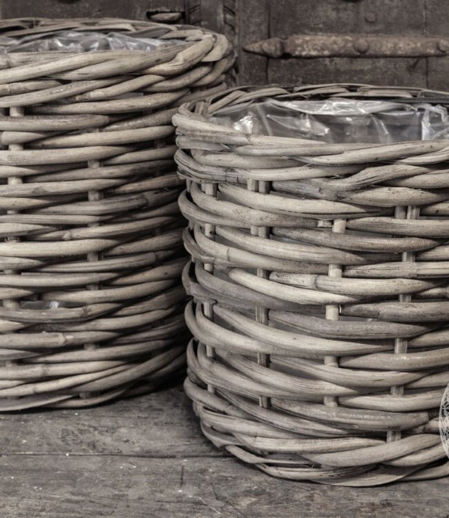 Be-Uniq Set Van 3 manden Sera H40, H35, H30 | Rattan Grey