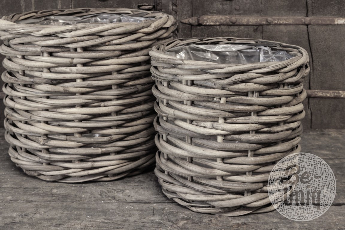Be-Uniq Set Van 3 manden Sera H40, H35, H30 | Rattan Grey