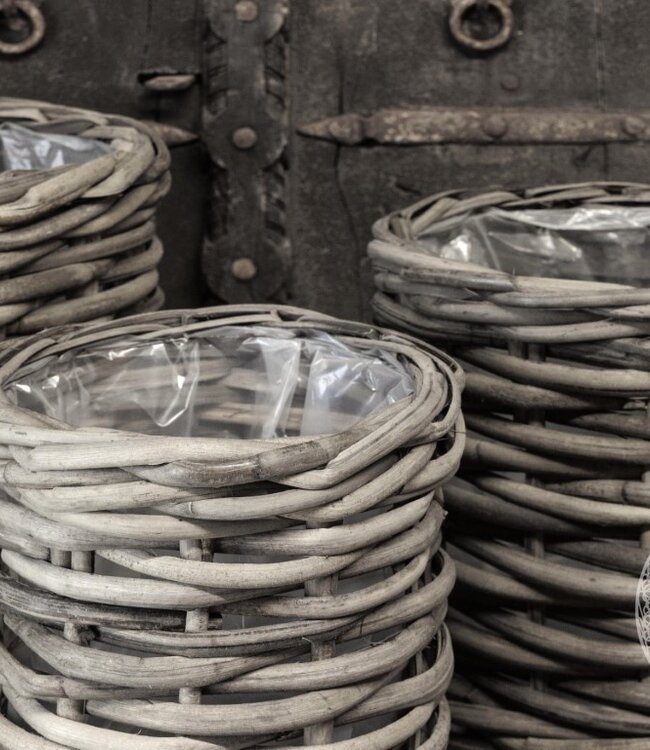 Be-Uniq Set Van 3 manden Sera H40, H35, H30 | Rattan Grey