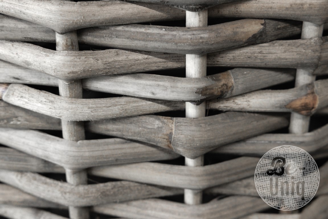 Be-Uniq Set Van 3 Manden Leder Handvat Anour | Grey Rattan