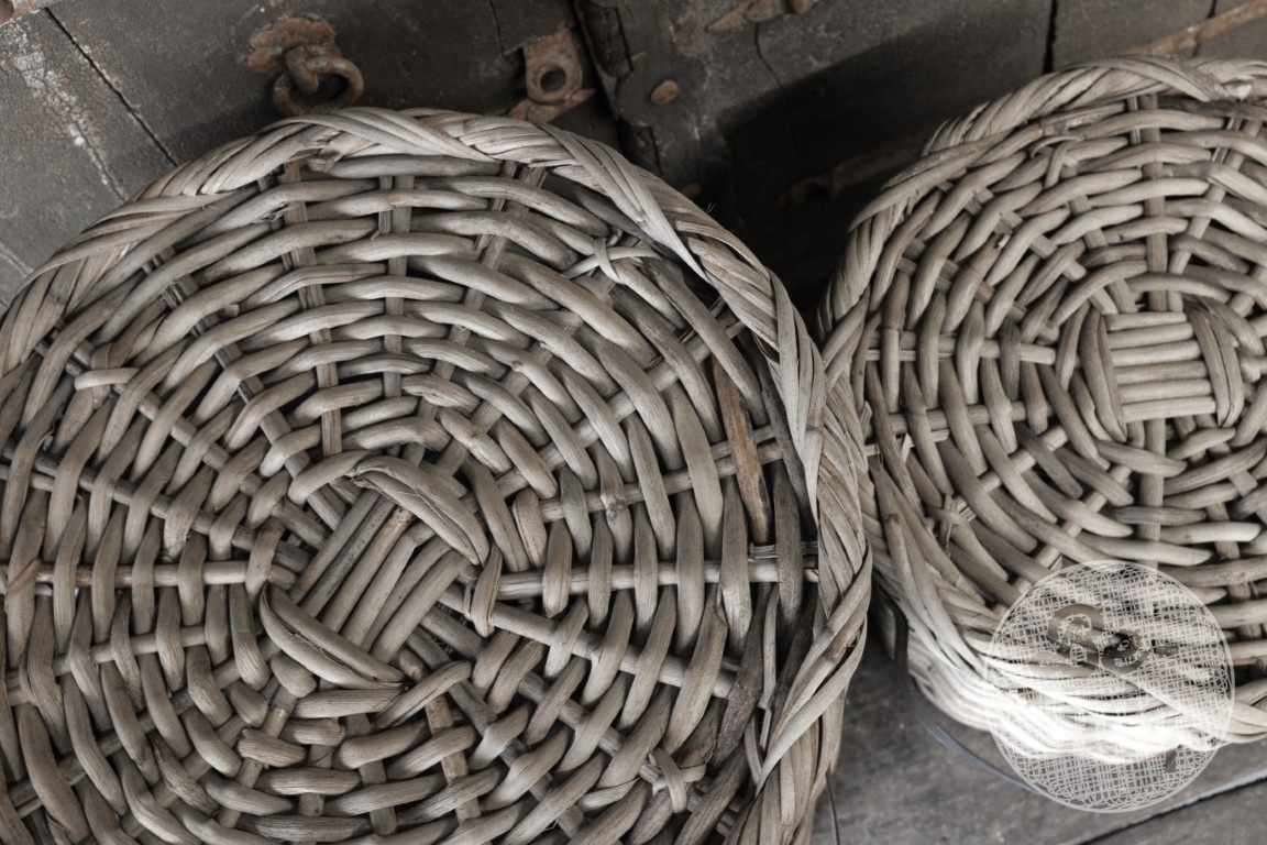 Be-Uniq Set Van 3 Manden Leder Handvat Anour | Grey Rattan
